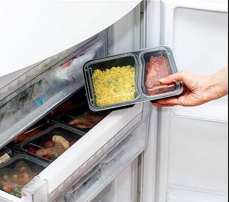 Vaschette doppie monoporzione per conservare gli alimenti nel freezer
