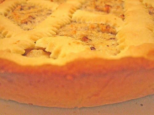 Fiadone salato con formaggio vaccino