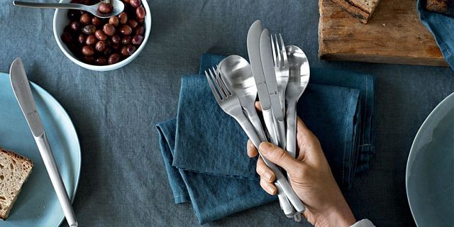 Posate di argentone pulite Posate di alpacca pulite