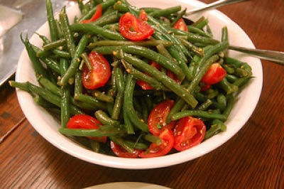 Insalata di fagiolini bolliti e pomodori crudi di Bocuse