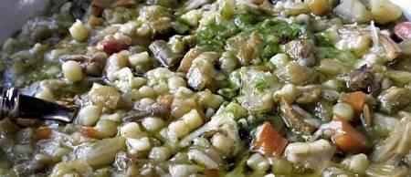 Minestrone di verdure e pasta scucuzzu alla genovese della giusta densità