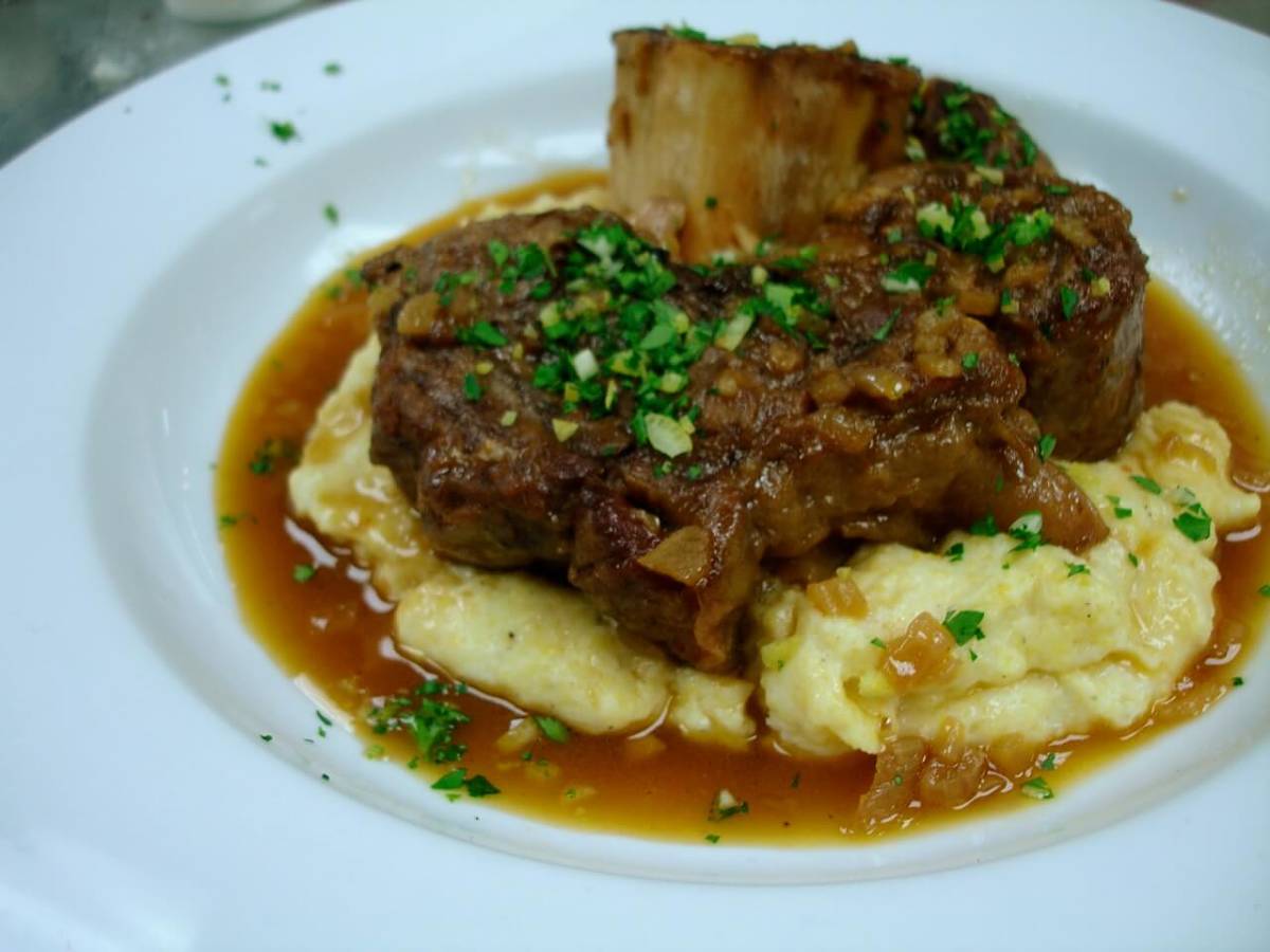 Ossibuchi in gremolada con polenta