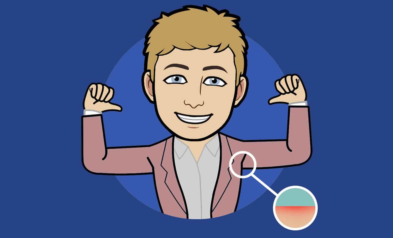 Vignetta di uomo contento di aver sconfitto la puzza di sudore