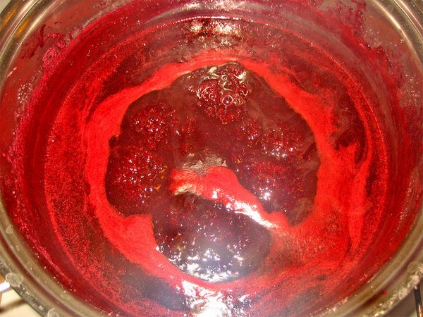 Cottura della gelatina di melograno