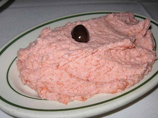 Antipasto greco Taramosalata Taramosalata di uova di pesce e patate