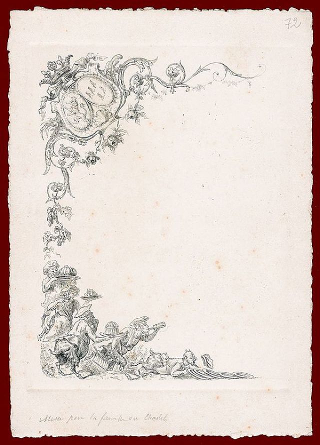 Menù elegante Cartoncino per menù con decori