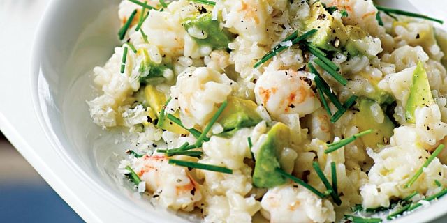 Risotto con gamberetti e zucchine