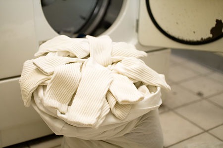 Immagine di calzini bianchi lavati