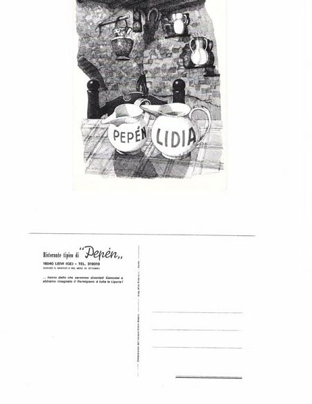  Cartolina d'epoca del ristorante Pepèn