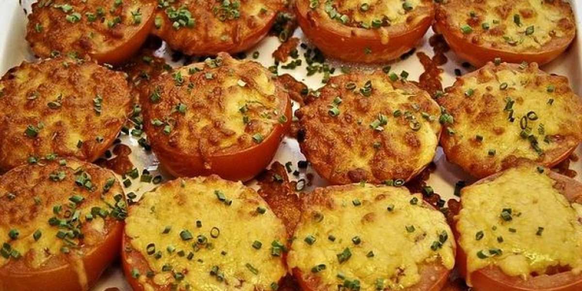 Pomodori gratinati al forno con fiordilatte fuso