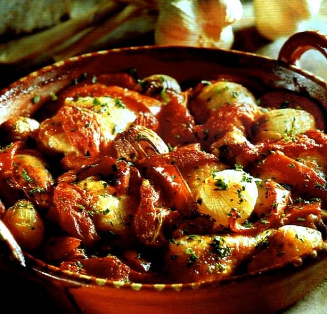 Pollo alla portoghese con prosciutto e Porto