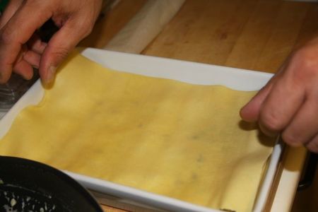 Lasagne di pasta all'uovo fatte a mano