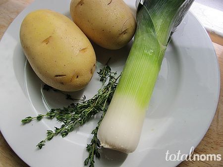 Patate e porri crudi