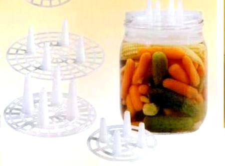 Griglietta fermaverdure in barattolo con conserva