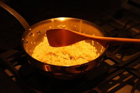 La pentola di rame è ideale per cuocere i risotti
