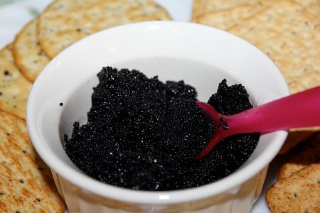 Le uova di capelin sono più scure, piccole ed economiche di quelle di storione