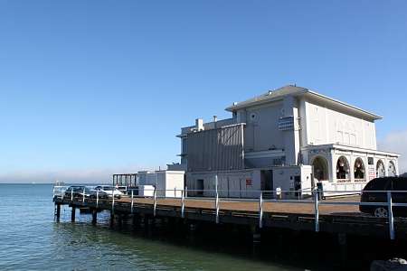 Esterni del famoso locale Trident di Sausalito negli anni '70