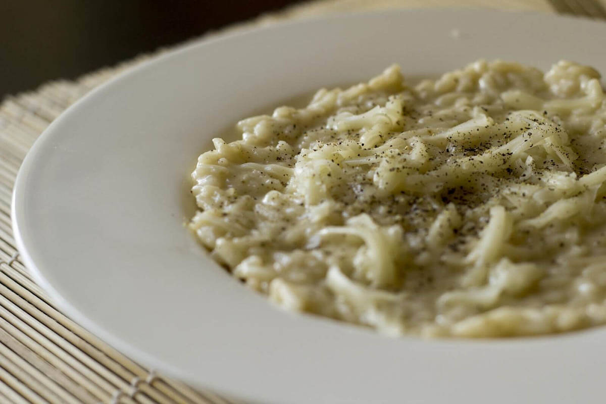 Risotto al cacio e pepe