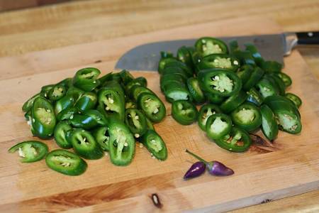 peperoncini jalapeno affettati a rondelle