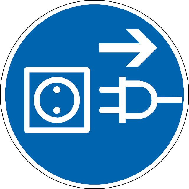 Immagine che indica come staccare una spina dalla presa elettrica