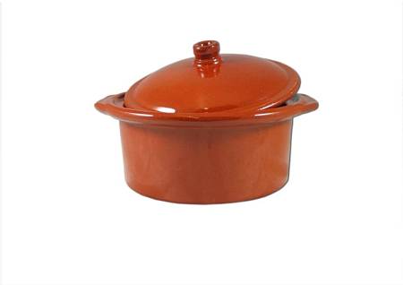 Casseruola con coperchio in originale terracotta spagnola