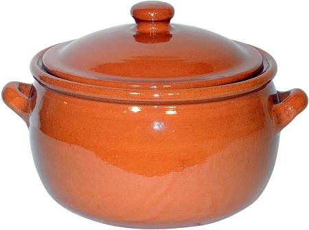 Aspetto esterno della pentola di terracotta con coperchio Amazingcookware