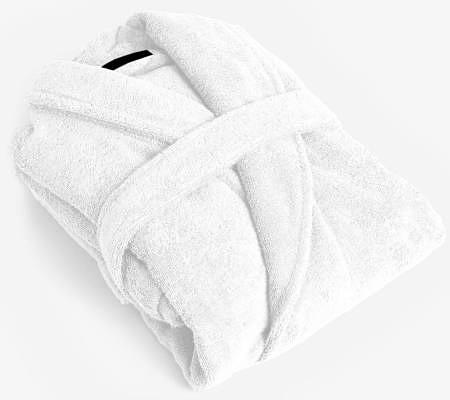 Accappatoio bianco di spugna