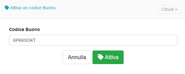 Come ativare un codice sconto