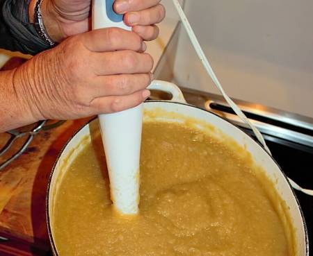 Blender ad immersione nella purea di mele