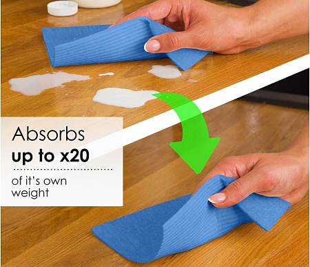 Gli strofinacci svedesi hanna una capacità assorbente di 20 volte il loro peso