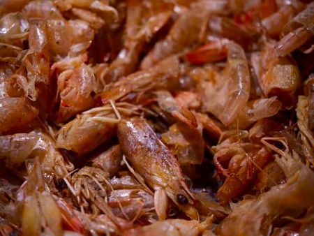 Scarti di gamberi da utilizzare nella preparazione della bisque