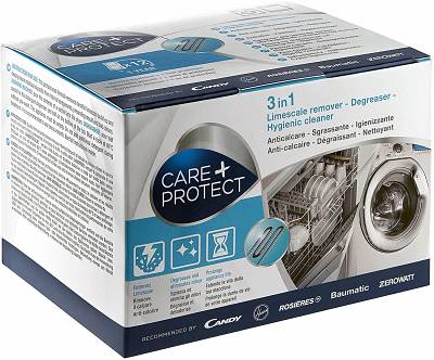 Prodotto 3 in 1 della Care + Protect per la pulizia profonda di lavatrici e lavastoviglie 