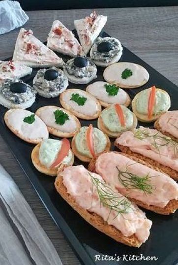Aspetto delle tartine alle 5 salse di Ritaskitchen