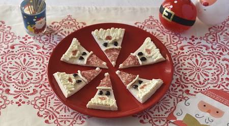 Aspetto delle tartine Babbo Natale