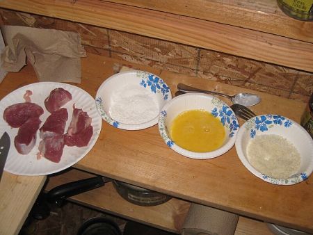 Ingredienti per l'impanatura del tonkatsu