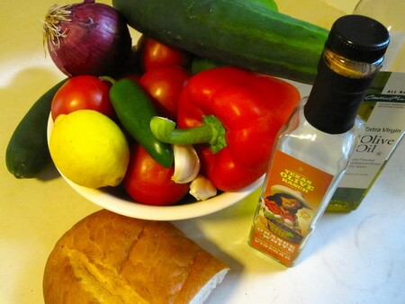 Ingredienti del gazpacho andaluso