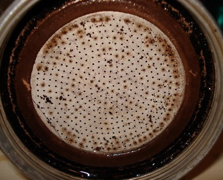 Filtro della moka sporco
