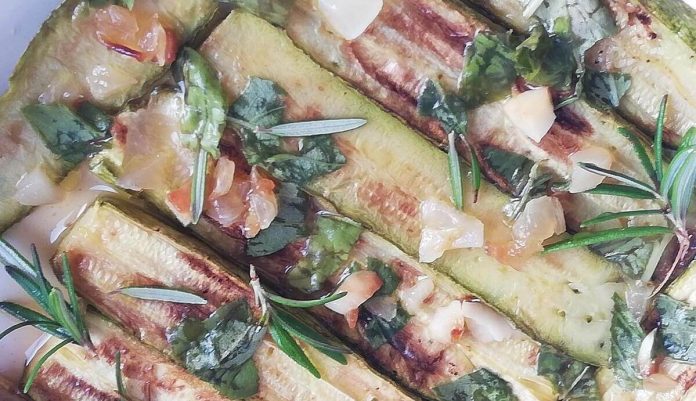 Aspetto della zucchine in carpione light