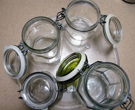 Aspetto dei barattoli alla francese in vetro