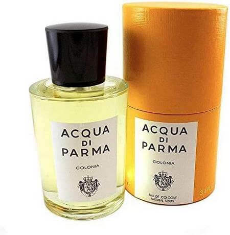 Aspetto del flacone e della scatola della Colonia di Acqua di Parma