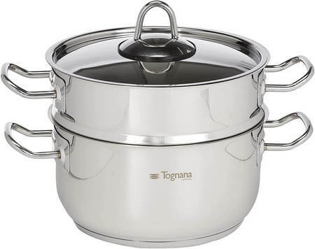 Vaporiera doppia da fornello Tognana