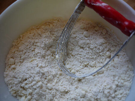 Aspetto del burro inglobato nella farina a secco