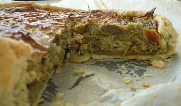 Aspetto della torta di carciofi genovese