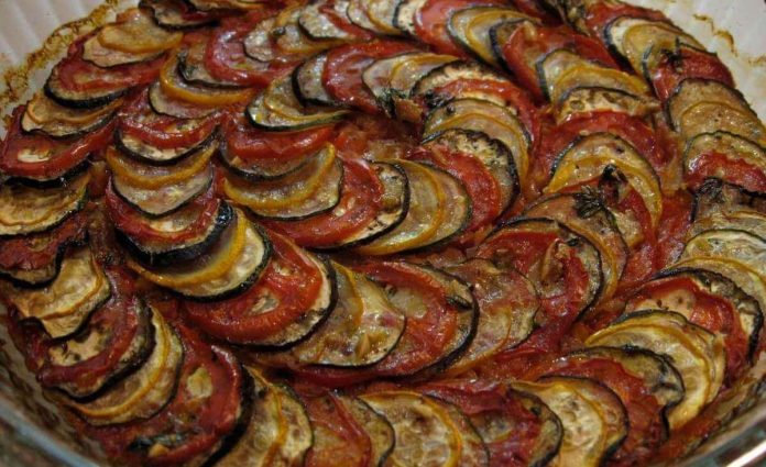 Tian di verdure light cotto a puntino