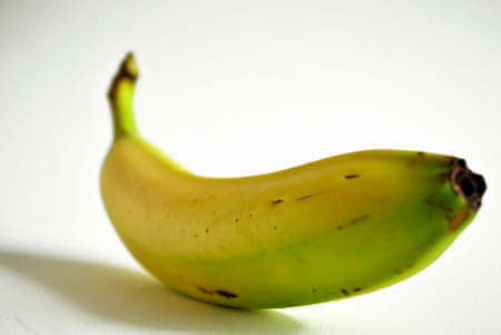 Aspetto di una banana non del tutto matura