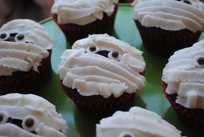 Aspetto finale dei muffin mummia facili e veloci