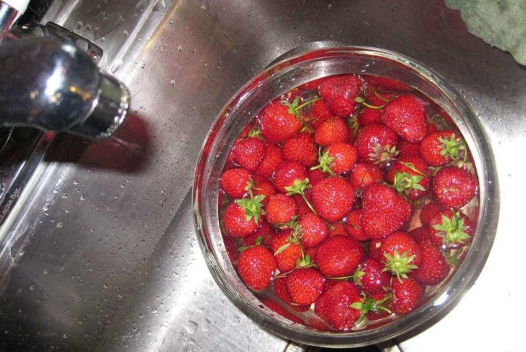Come lavare le fragole con i loro piccioli per eliminare i pesticidi