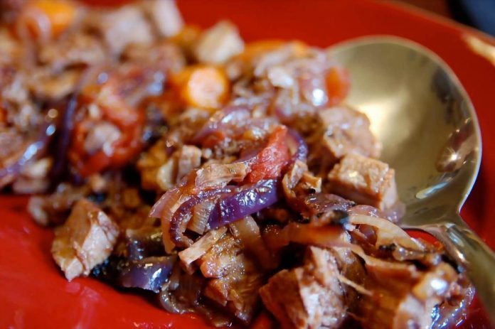 Aspetto del lezzo rifatto con cipolle alla fiorentina