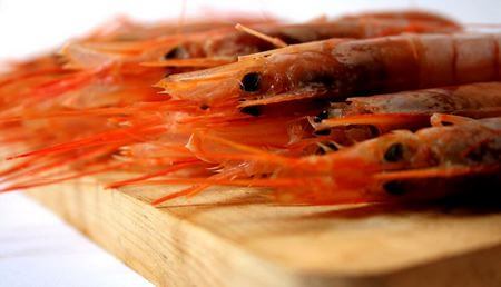 Aspetto dei gamberi rossi freschi
