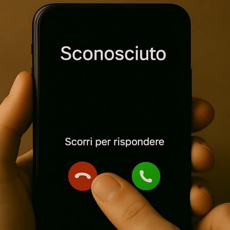 Come premere il tasto rosso sul display del telefonino per interrompere una chiamata sconosciuta
